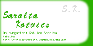 sarolta kotvics business card